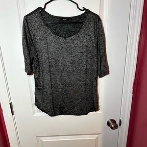 Silver and Black Shiny Blouse Shirt Apt. 9